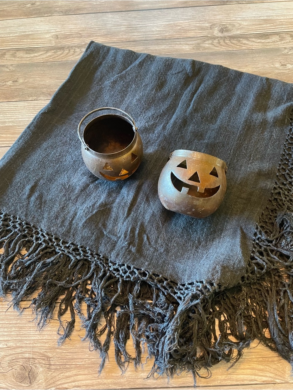 VTG Hosley Jack-O'-Lantern Votives Set of 2 - Picture 5 of 6